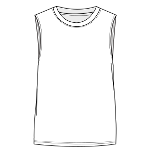 Fashion sewing patterns for MEN T-Shirts Sleeveless T-Shirt 7080